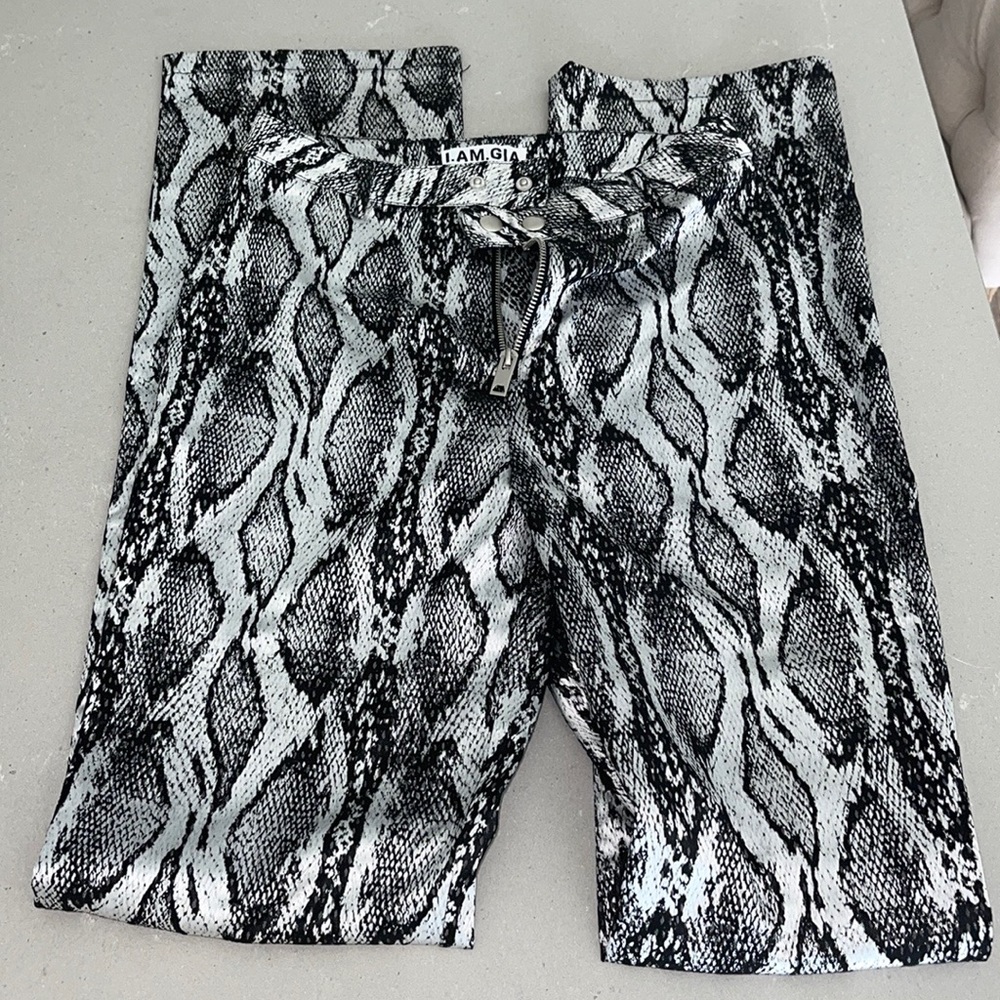 I.AM.GIA brandy snakeskin pants